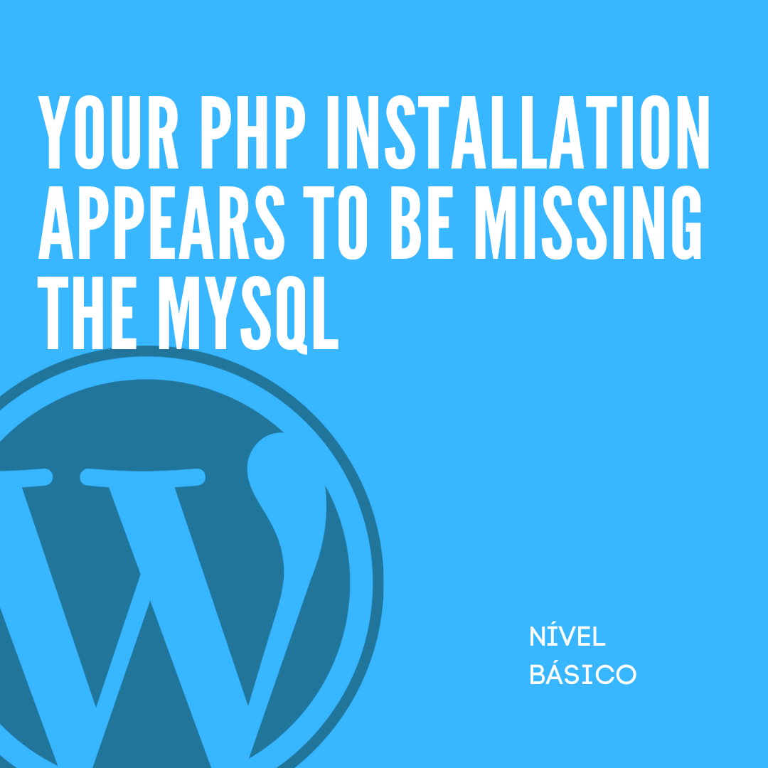 Your PHP installation appears to be missing the MySQL